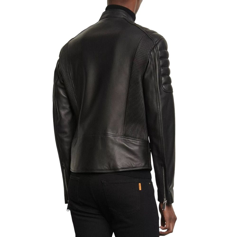 Alistair Black Racer Leather Jacket