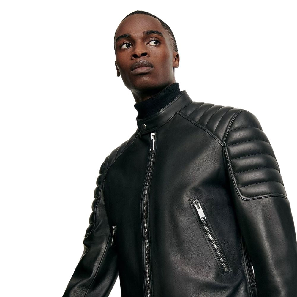 Alistair Black Racer Leather Jacket