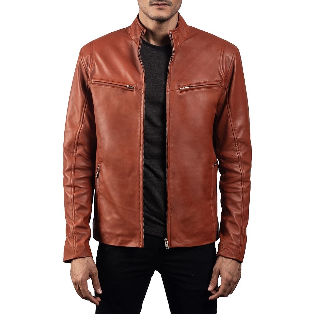 Jericho Brown Racer Leather Jacket