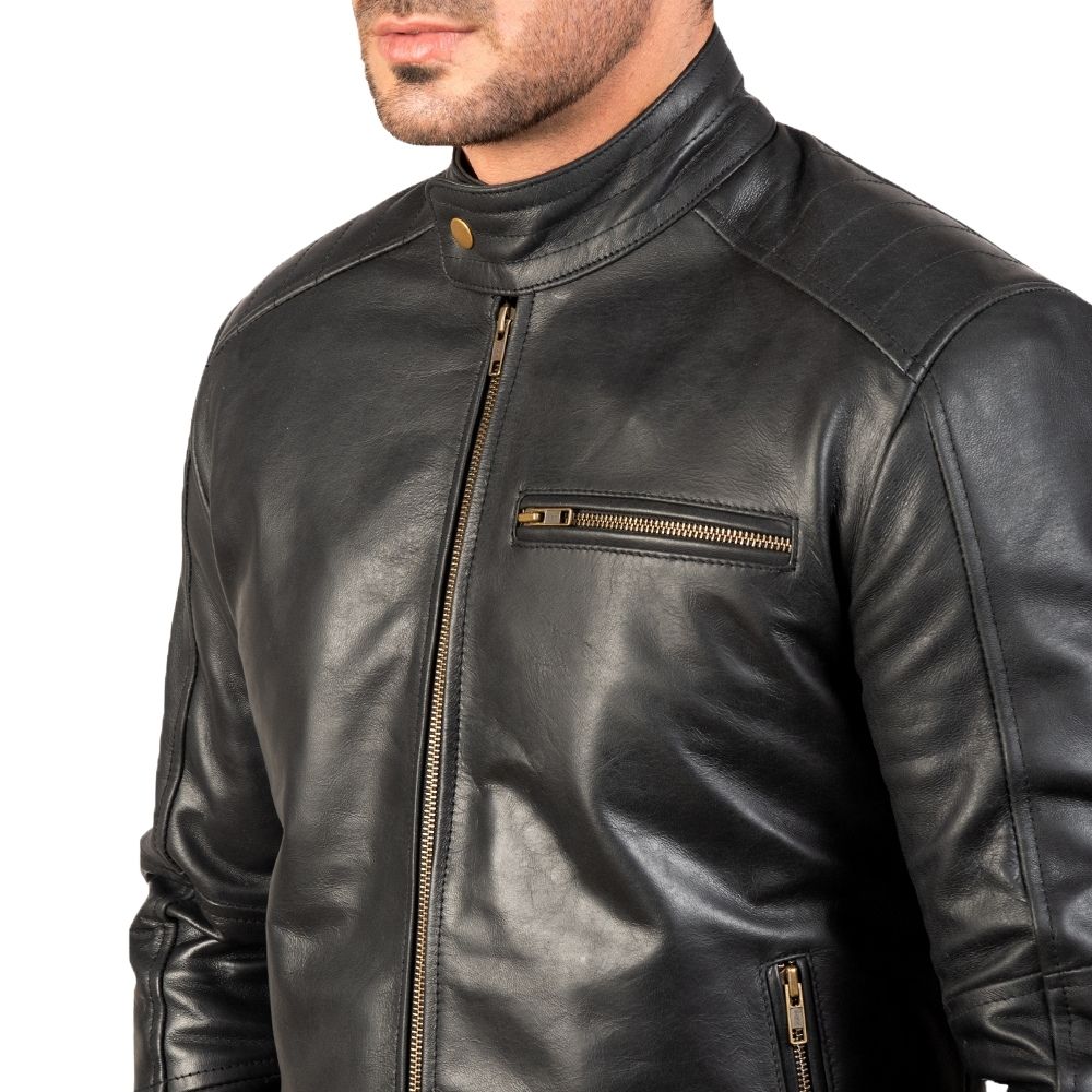 Franklin Black Racer Leather Jacket