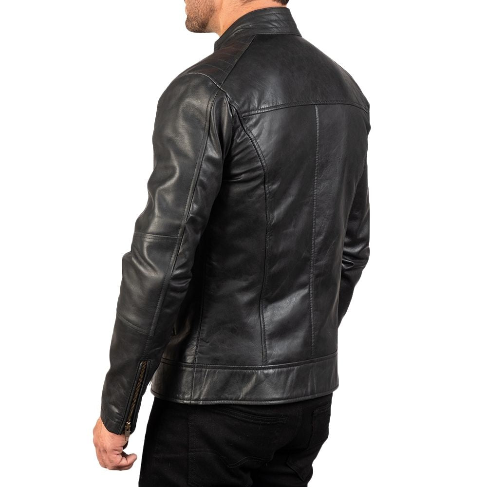 Franklin Black Racer Leather Jacket