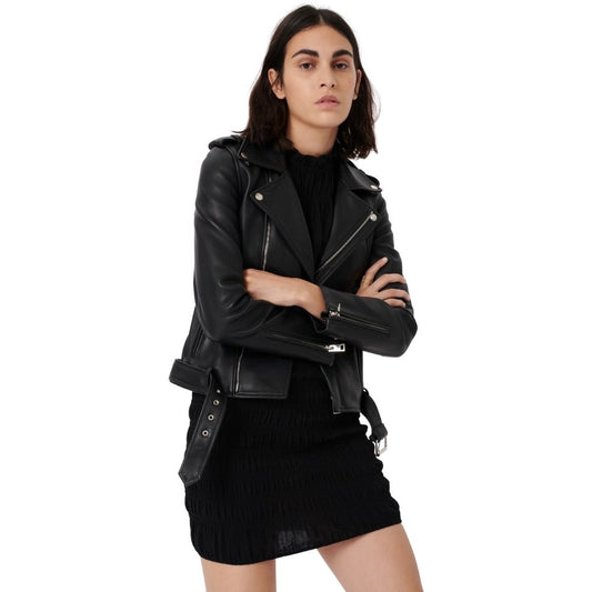 Avery Black Biker Leather Jacket