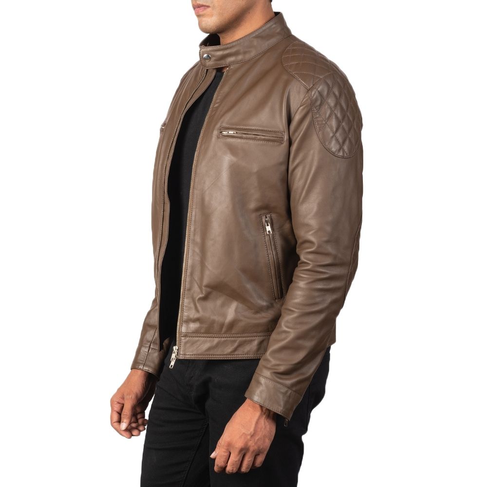 Jermaine Brown Racer Leather Jacket