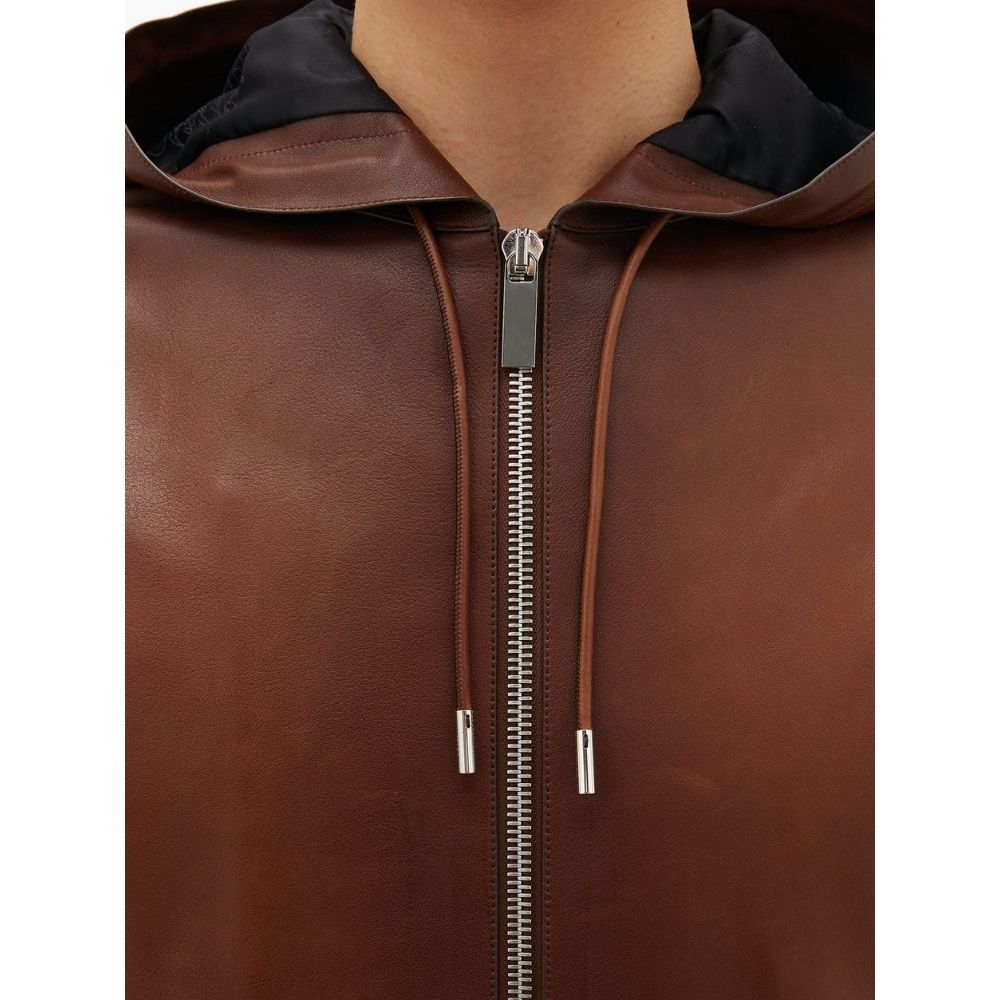 Alec Brown Bomber Leather Jacket