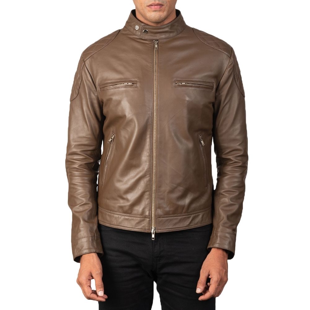 Jermaine Brown Racer Leather Jacket