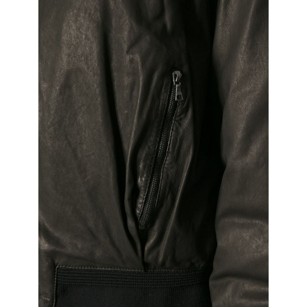 Adelaide Black Bomber Leather Jacket