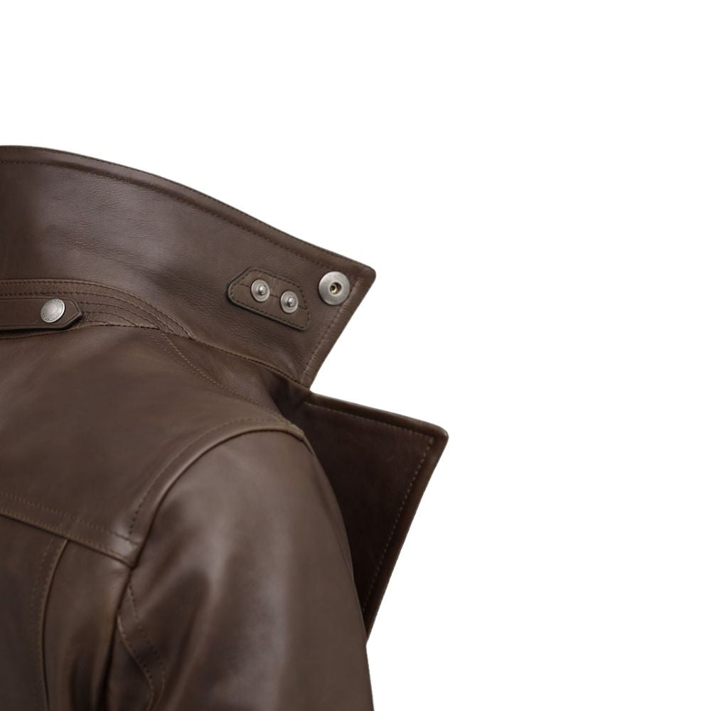 Jameson Brown Biker Leather Jacket