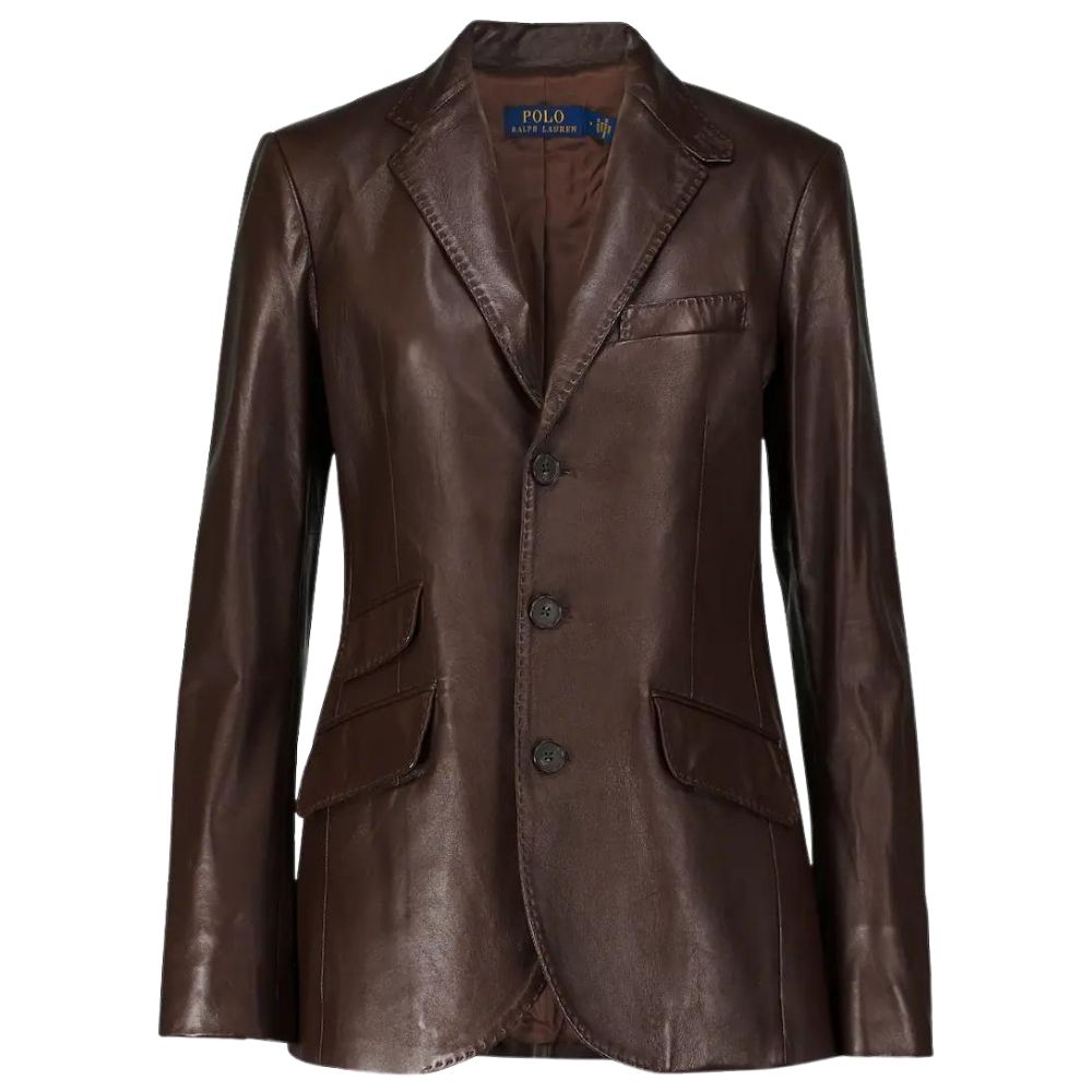 Mason Brown Leather Blazer