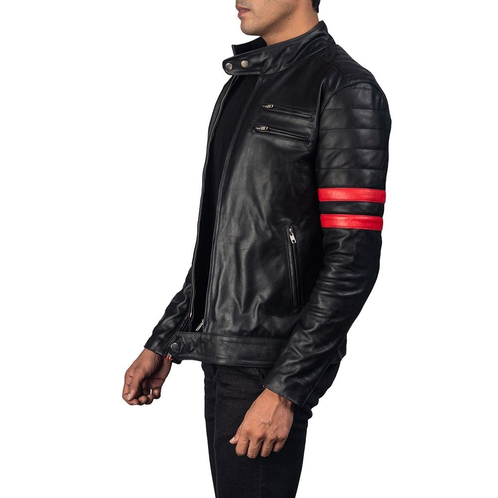 Frank Black Racer Leather Jacket