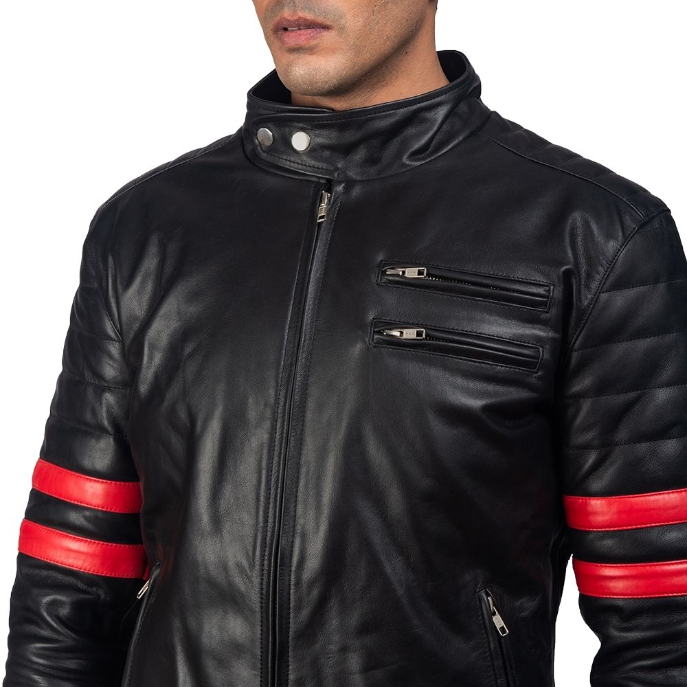 Frank Black Racer Leather Jacket