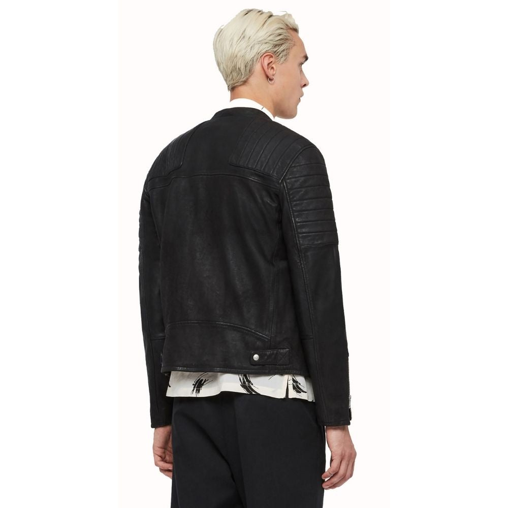 Hector Black Racer Leather Jacket