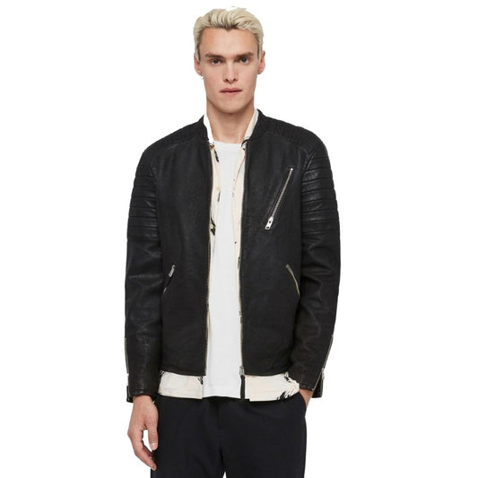 Hector Black Racer Leather Jacket