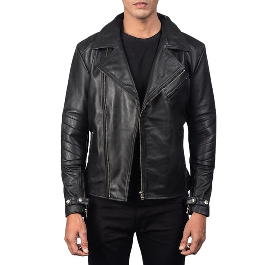 Jaxon Black Biker Leather Jacket