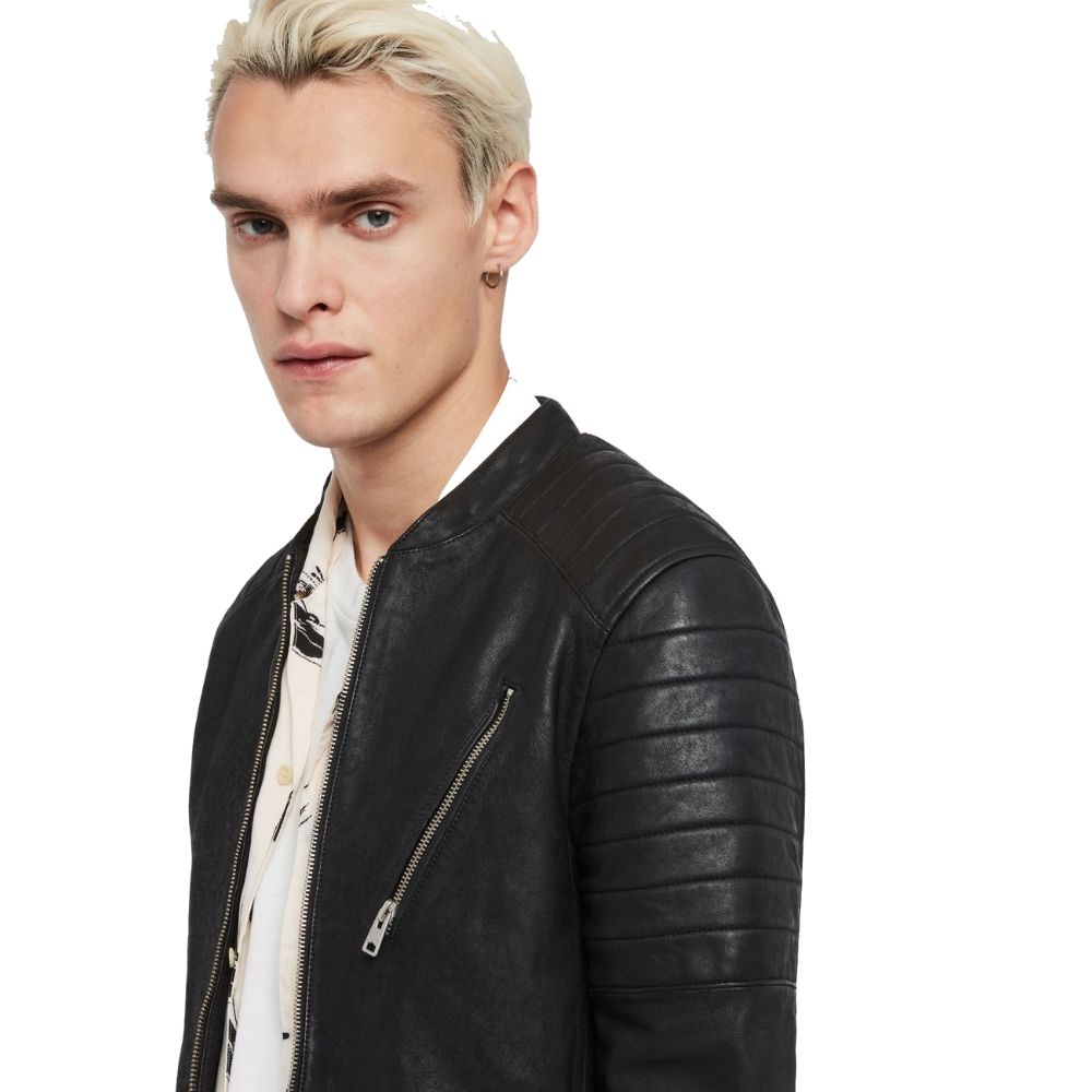 Hector Black Racer Leather Jacket