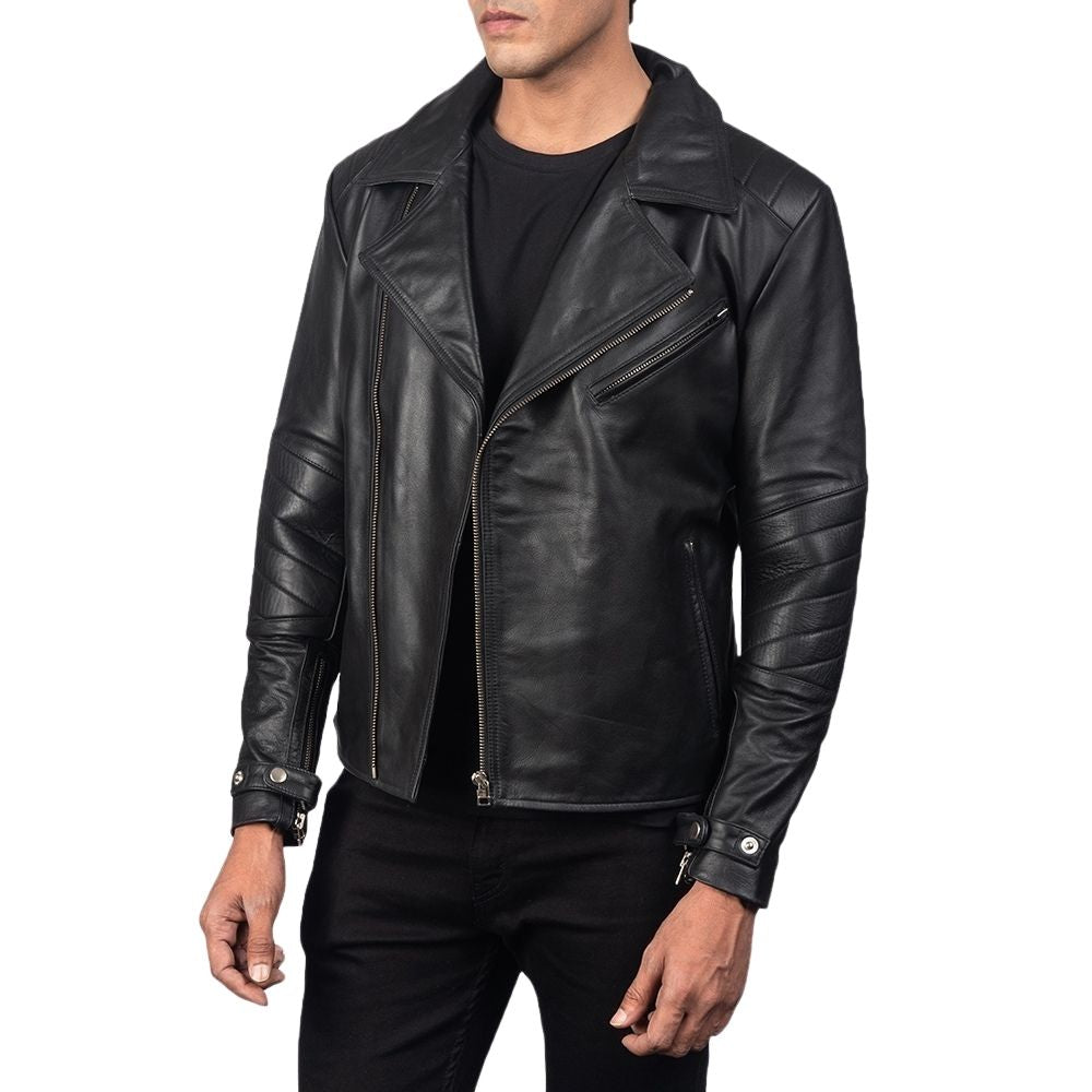 Jaxon Black Biker Leather Jacket