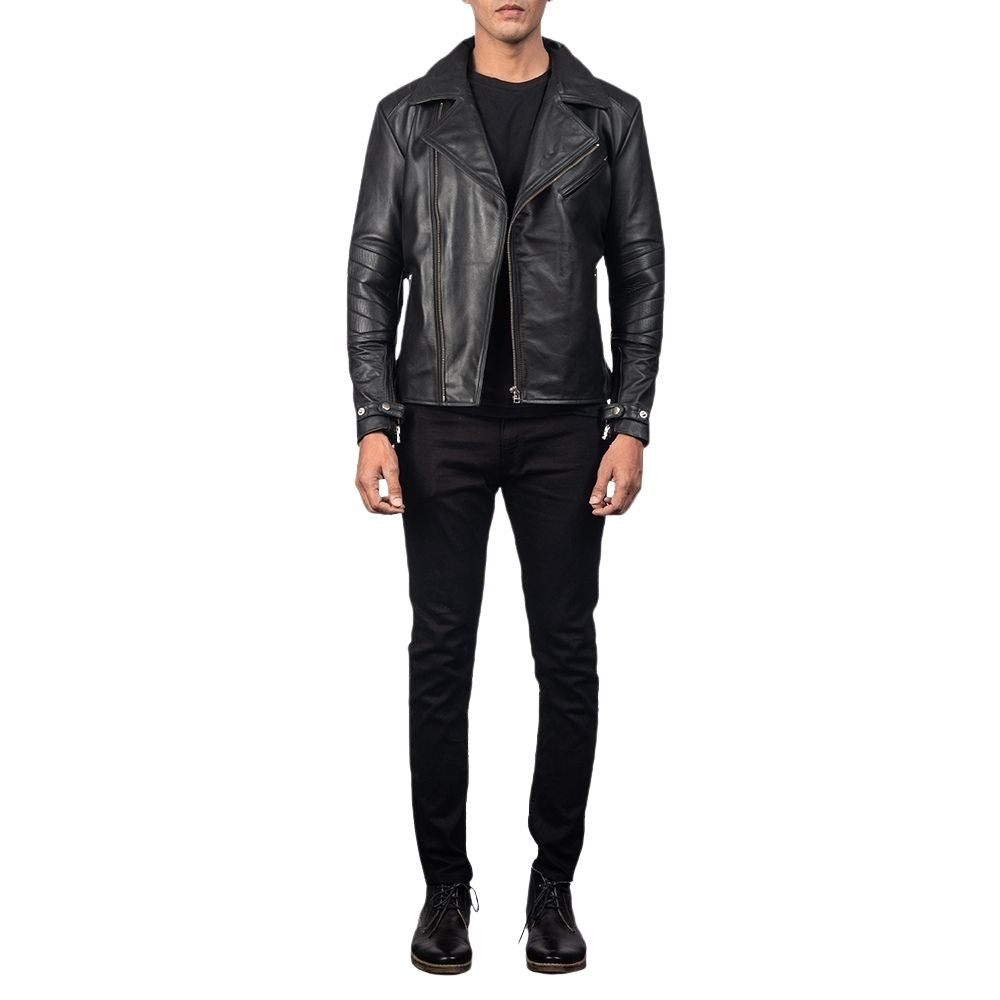 Jaxon Black Biker Leather Jacket