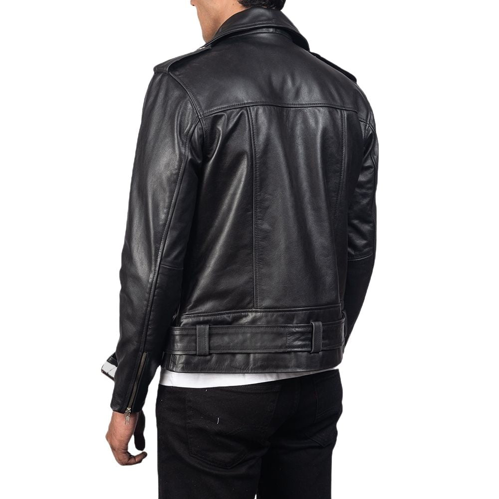 Maverick Black Biker Leather Jacket