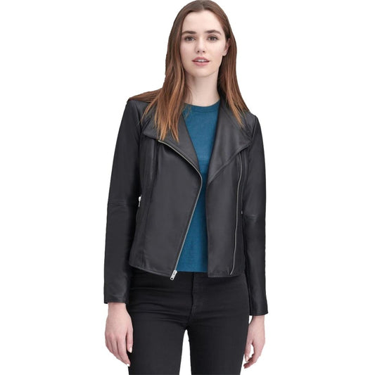 Anastasia Black Motorcycle Leather Jacket