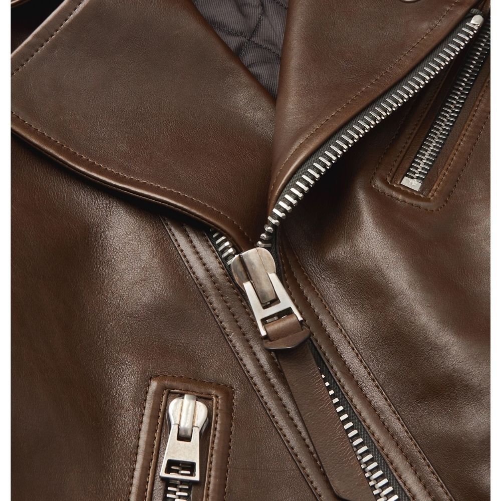 Greyson Brown Biker Leather Jacket