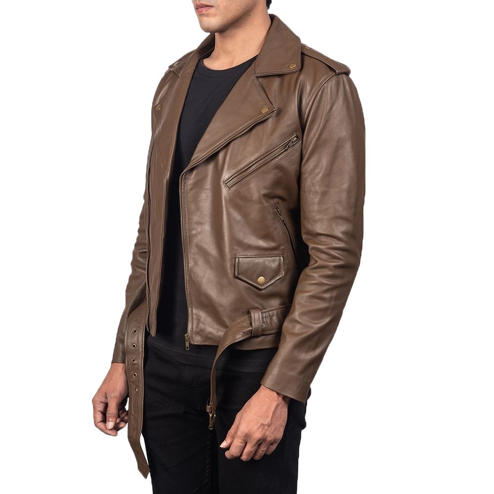 Devon Brown Motorcycle Leather Jacket