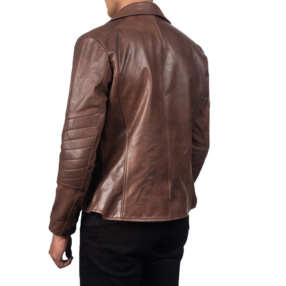 Jeremiah Brown Biker Leather Jacket