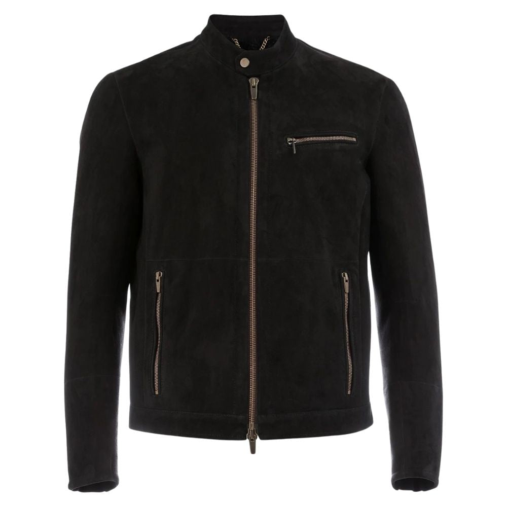 Lewis Black Suede Racer Leather Jacket