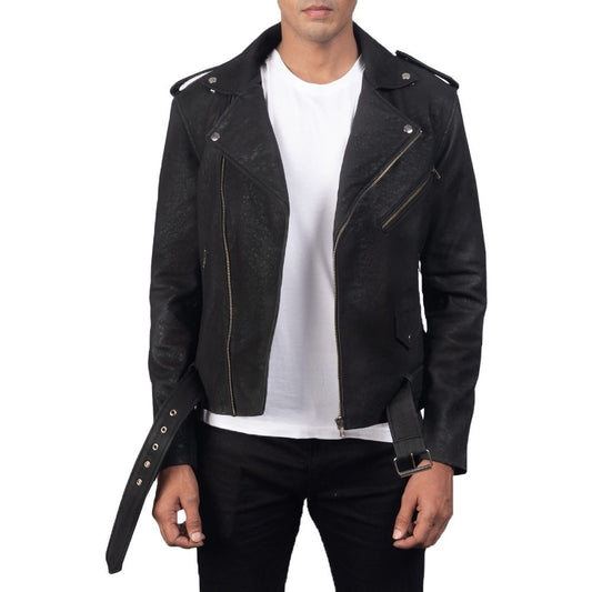 Colin Black Motorcycle Leather Jacket