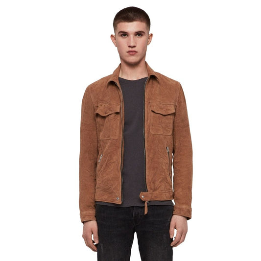 Mathias Tan Suede Leather Jacket