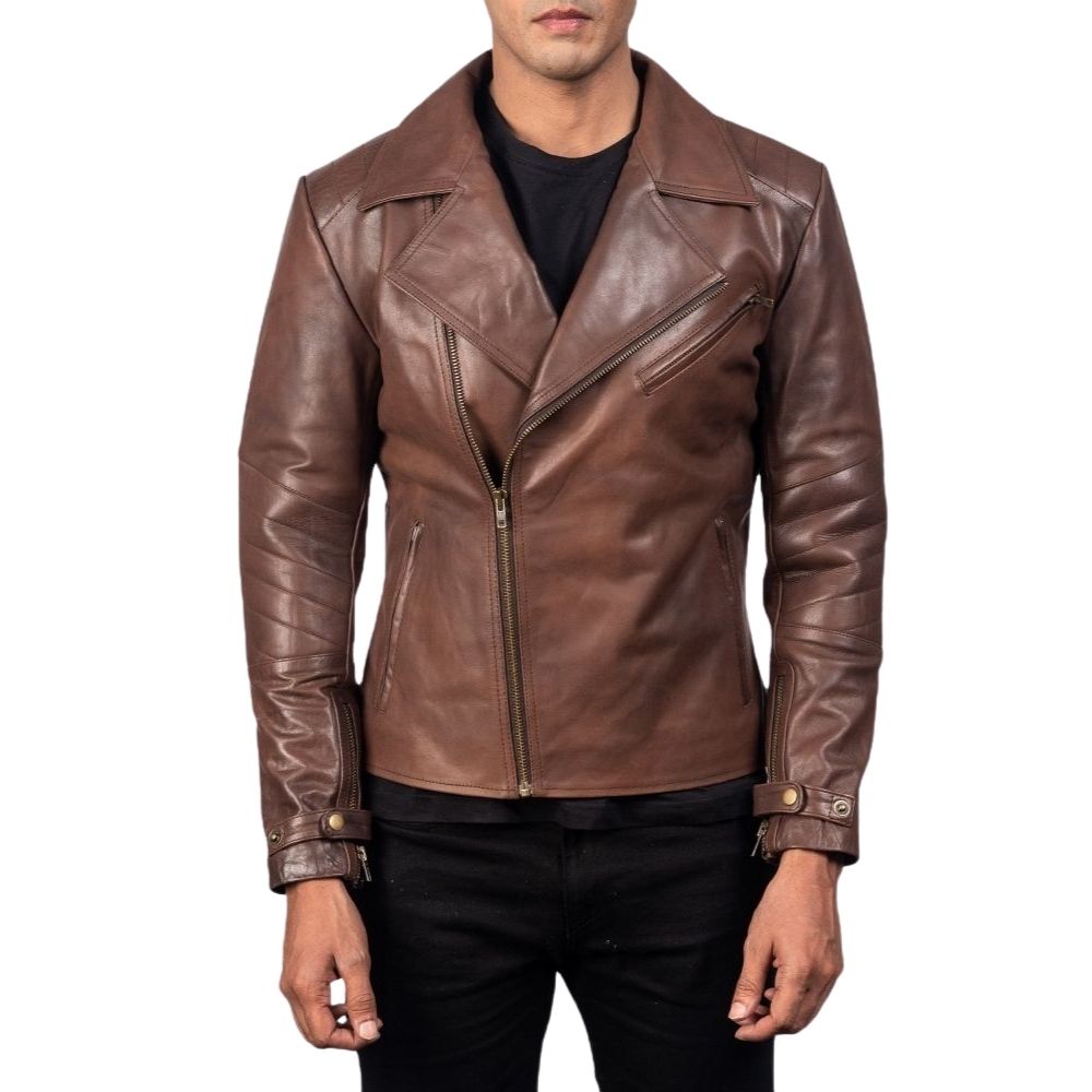 Jeremiah Brown Biker Leather Jacket