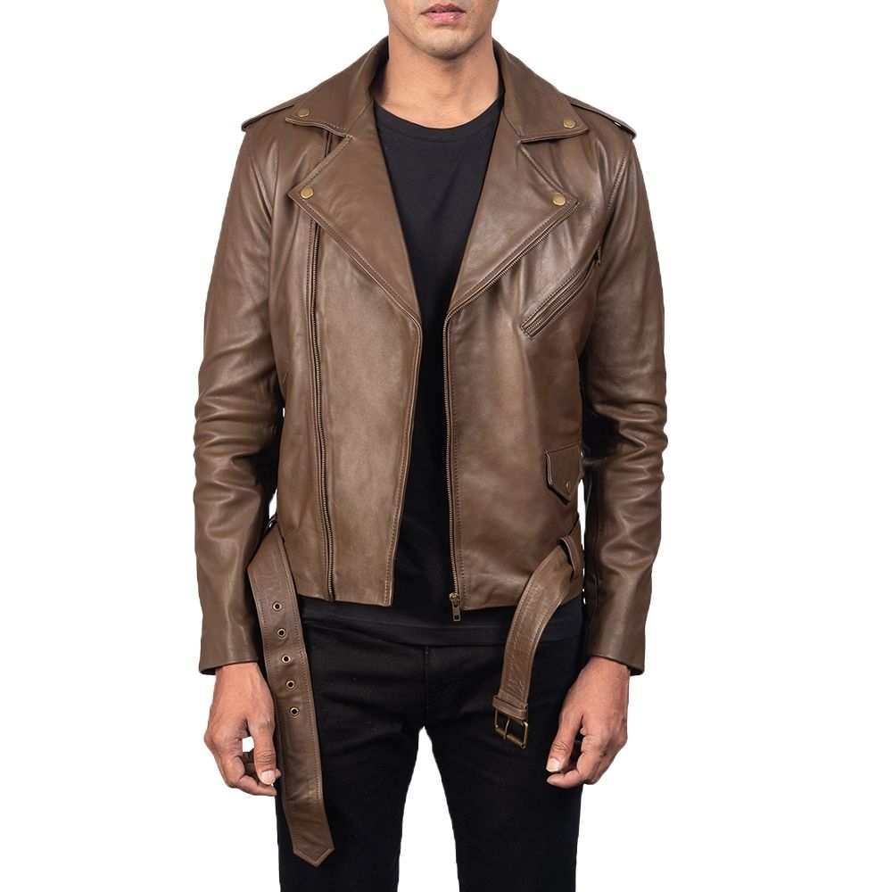 Devon Brown Motorcycle Leather Jacket