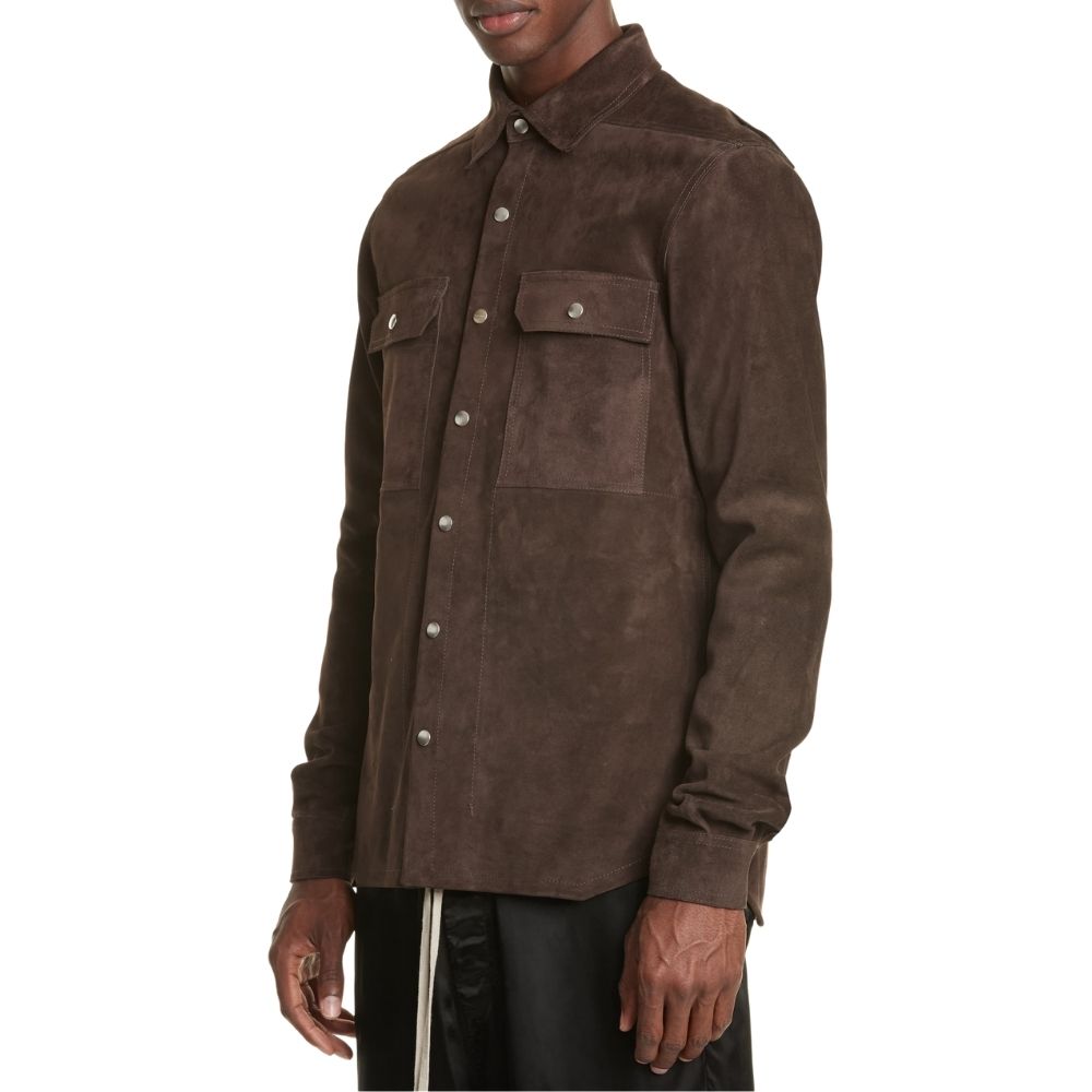 Marvin Dark Brown Suede Leather Jacket