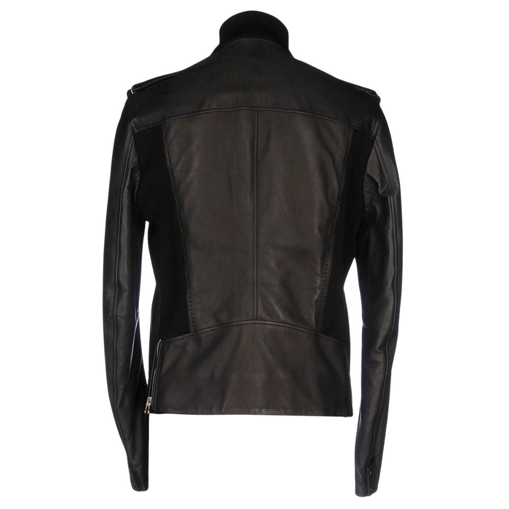 Donald Black Racer Leather Jacket