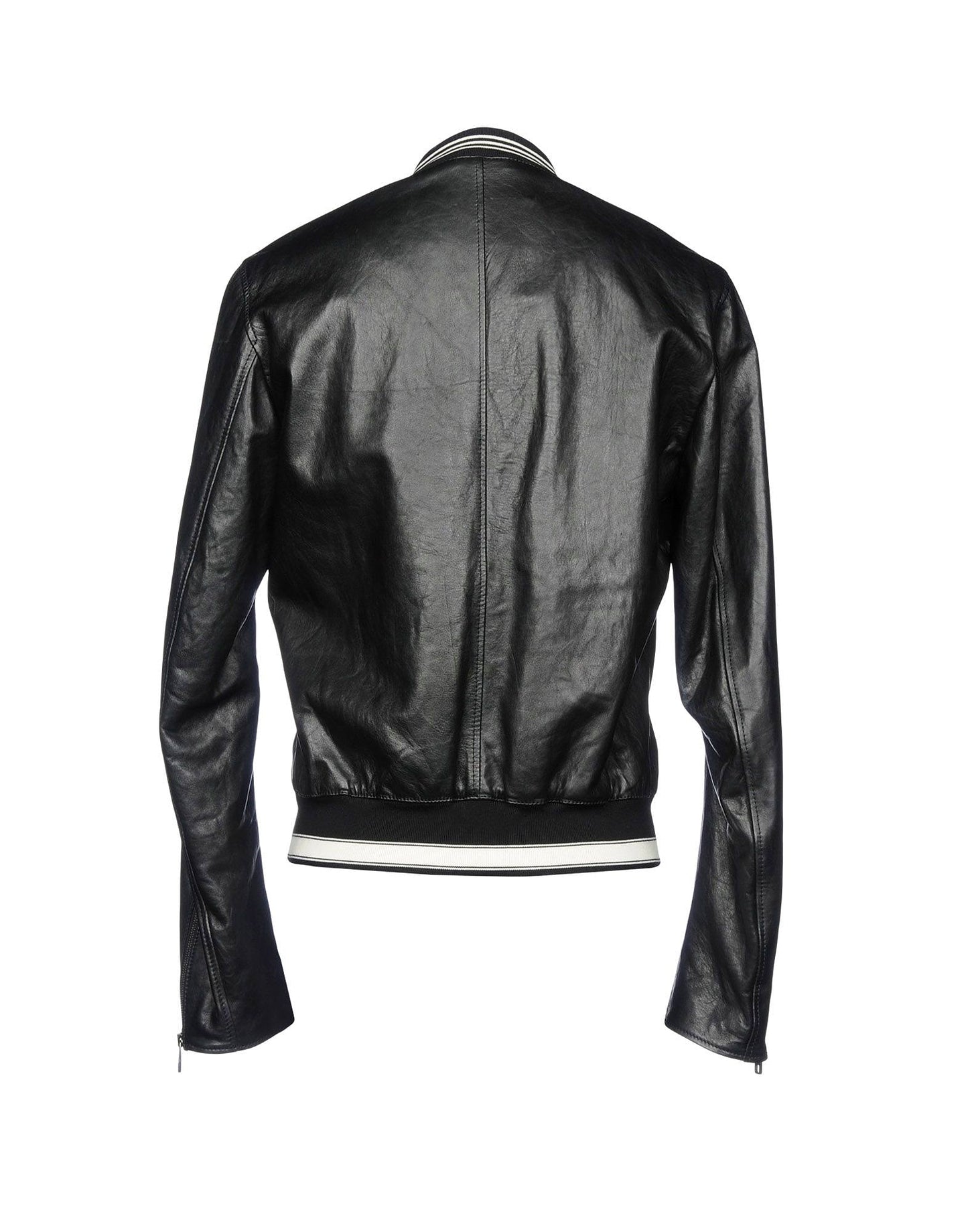 Brion Black Bomber Leather Jacket