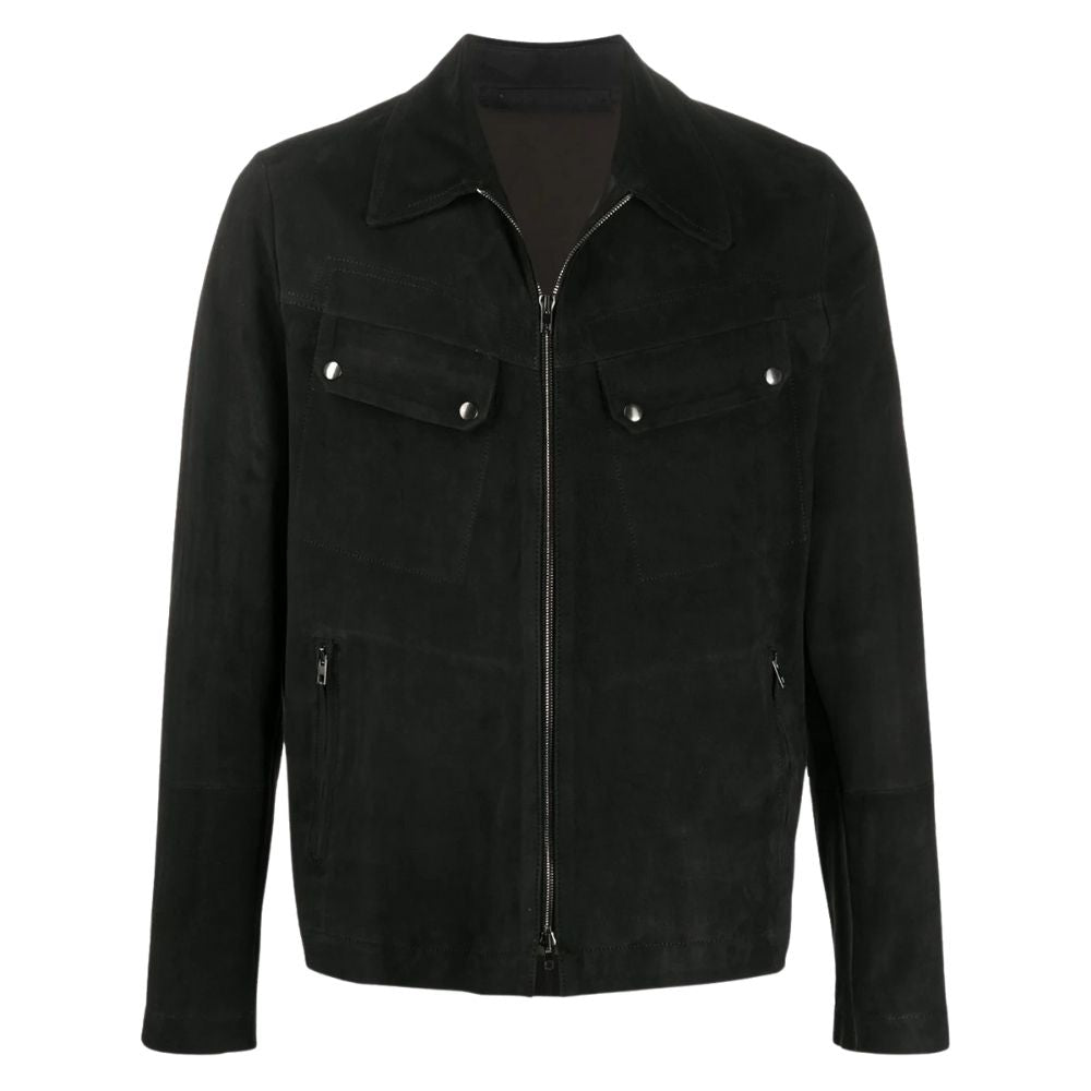 Leland Black Racer Leather Jacket