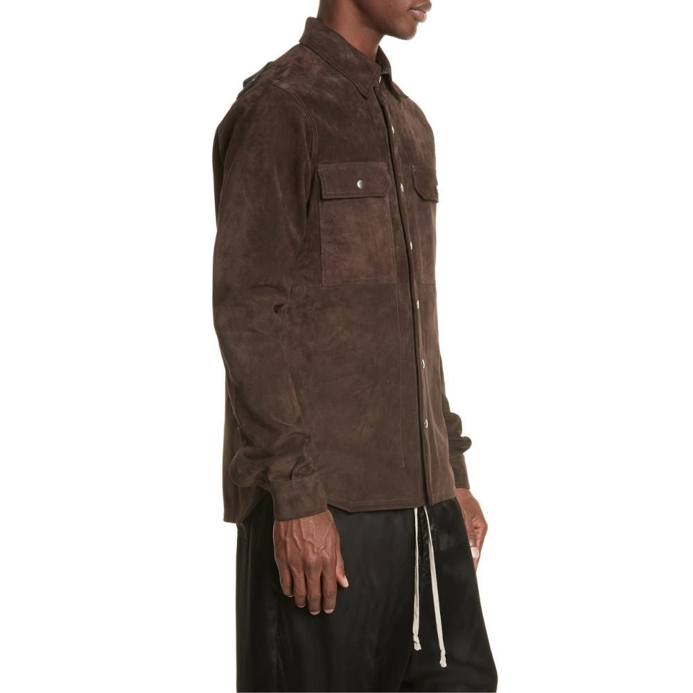 Marvin Dark Brown Suede Leather Jacket