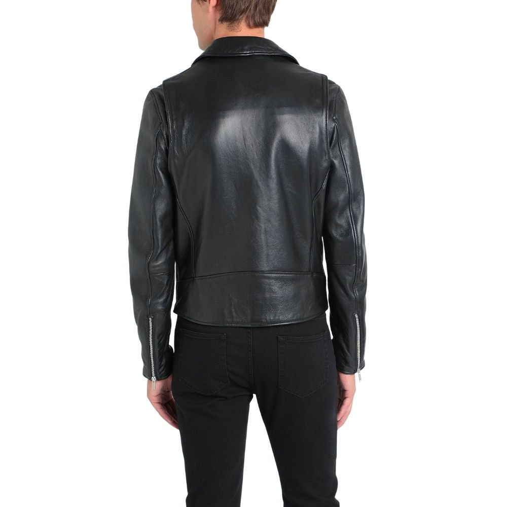 Dillon Black Motorcycle Leather Jacket