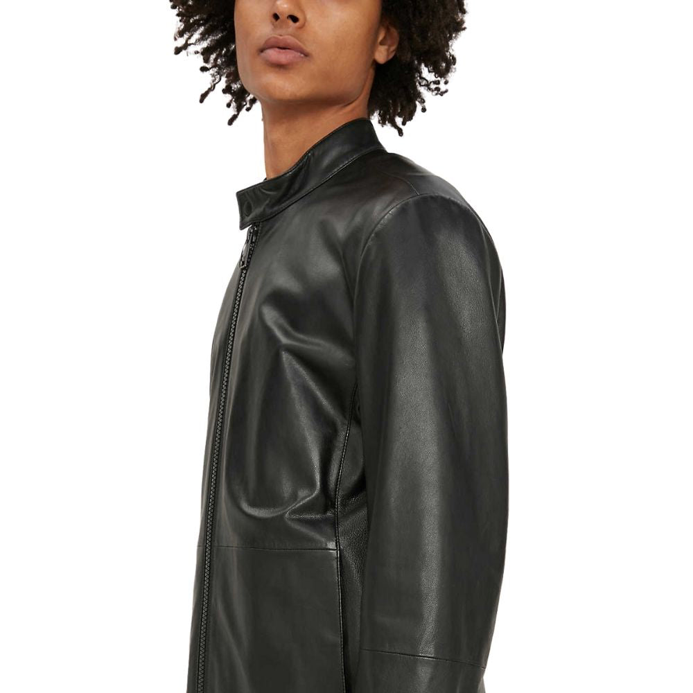 Felix Black Racer Leather Jacket