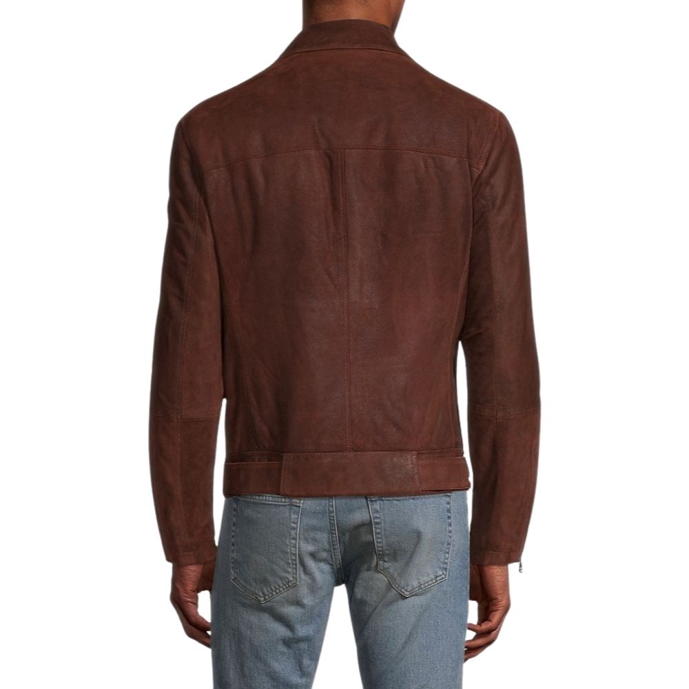 Nicholas Brown Biker Leather Jacket