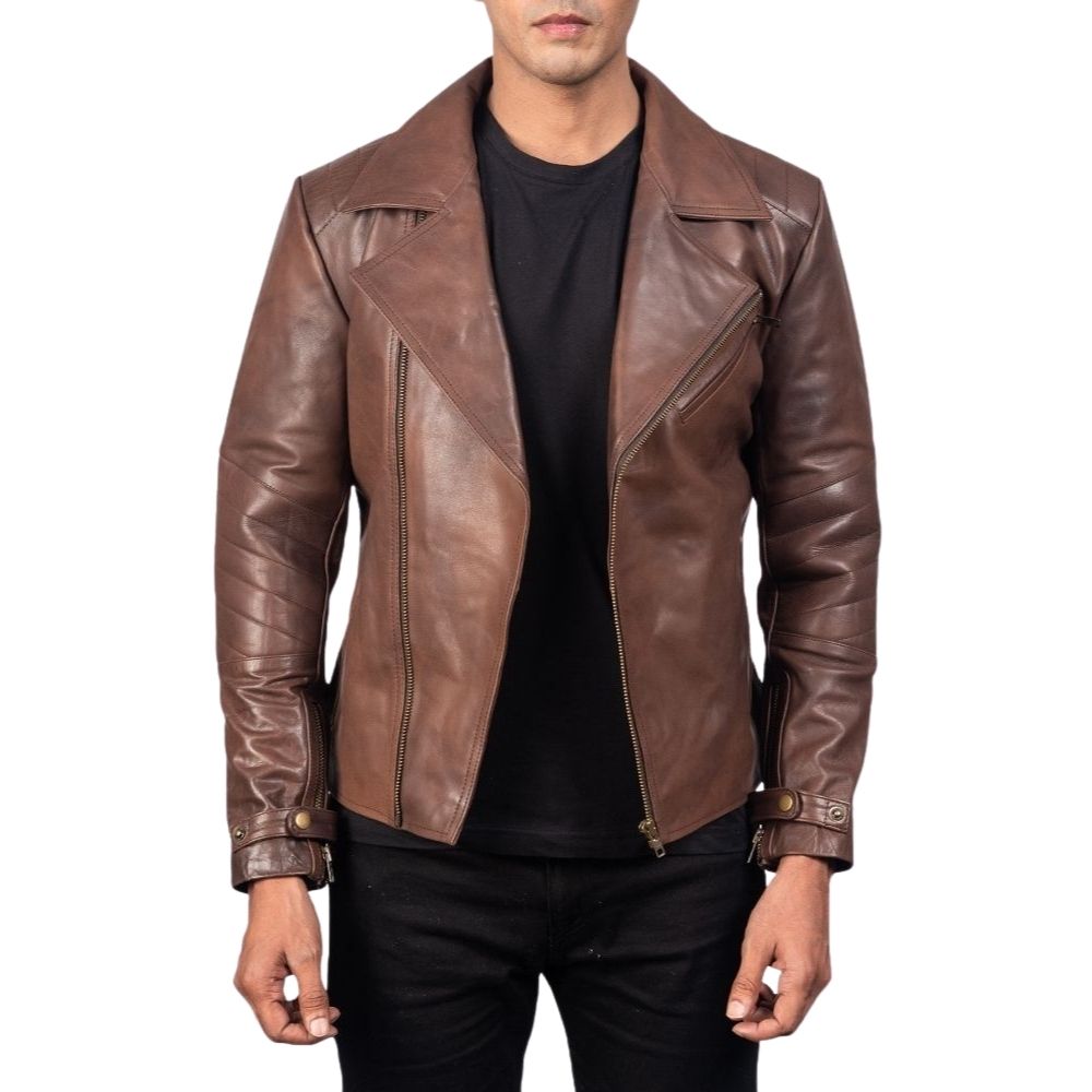 Jeremiah Brown Biker Leather Jacket