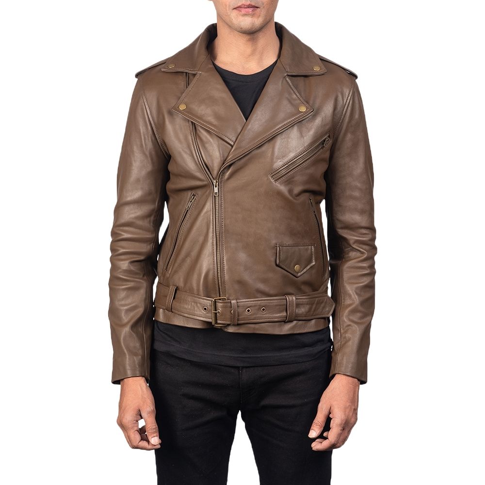 Devon Brown Motorcycle Leather Jacket