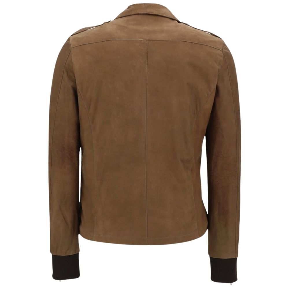 Austin Brown Suede Biker Leather Jacket