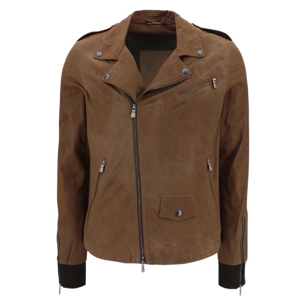 Austin Brown Suede Biker Leather Jacket