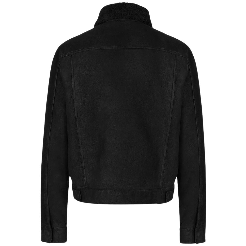 Malcolm Black Suede Racer Leather Jacket