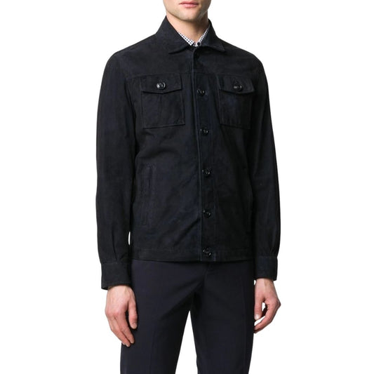 Malachi Black Suede Racer Leather Jacket