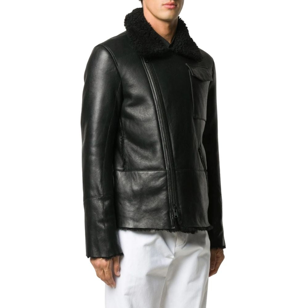 Jeremy Black Motorcycle Leather Jacket