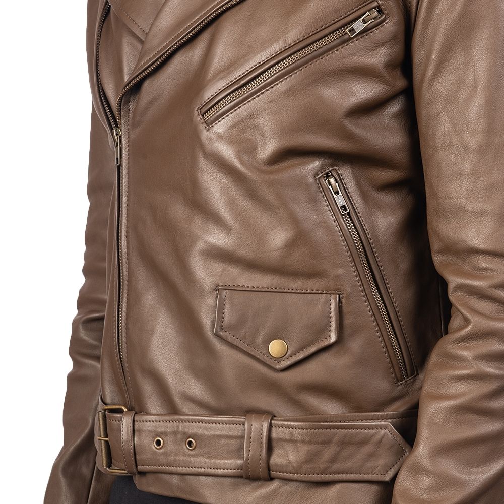 Devon Brown Motorcycle Leather Jacket