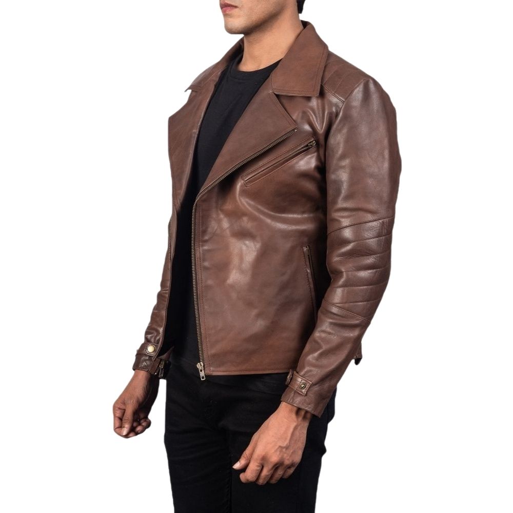 Jeremiah Brown Biker Leather Jacket