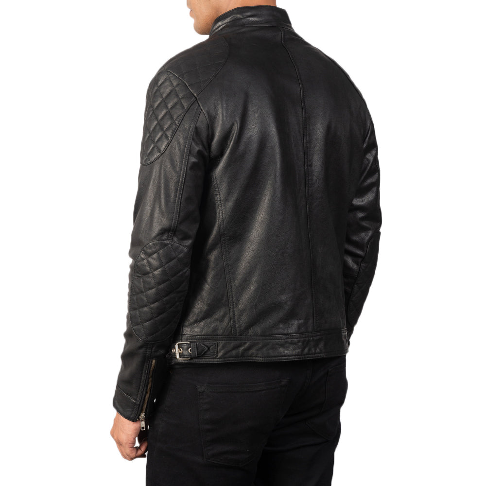 Curtis Black Racer Leather Jacket