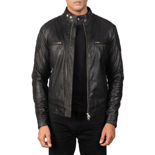 Curtis Black Racer Leather Jacket