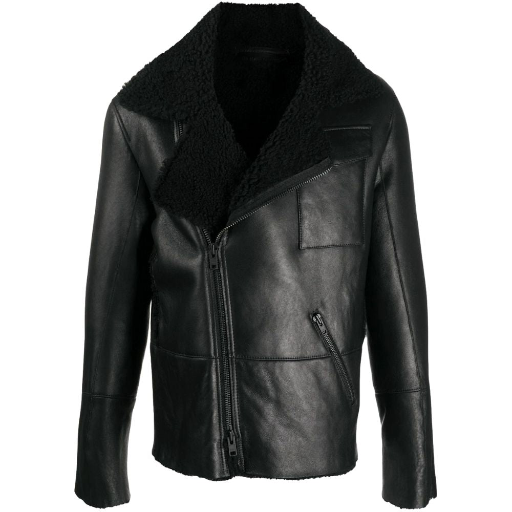 Jeremy Black Motorcycle Leather Jacket